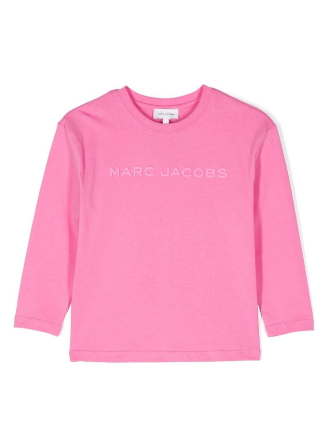 

Marc Jacobs Kids футболка с прорезиненным логотипом, розовый