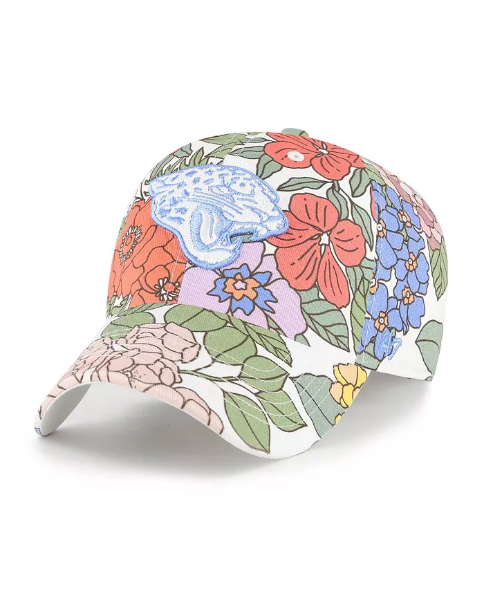 

Женская белая регулируемая кепка Jacksonville Jaguars Florentina Clean Up '47 Brand