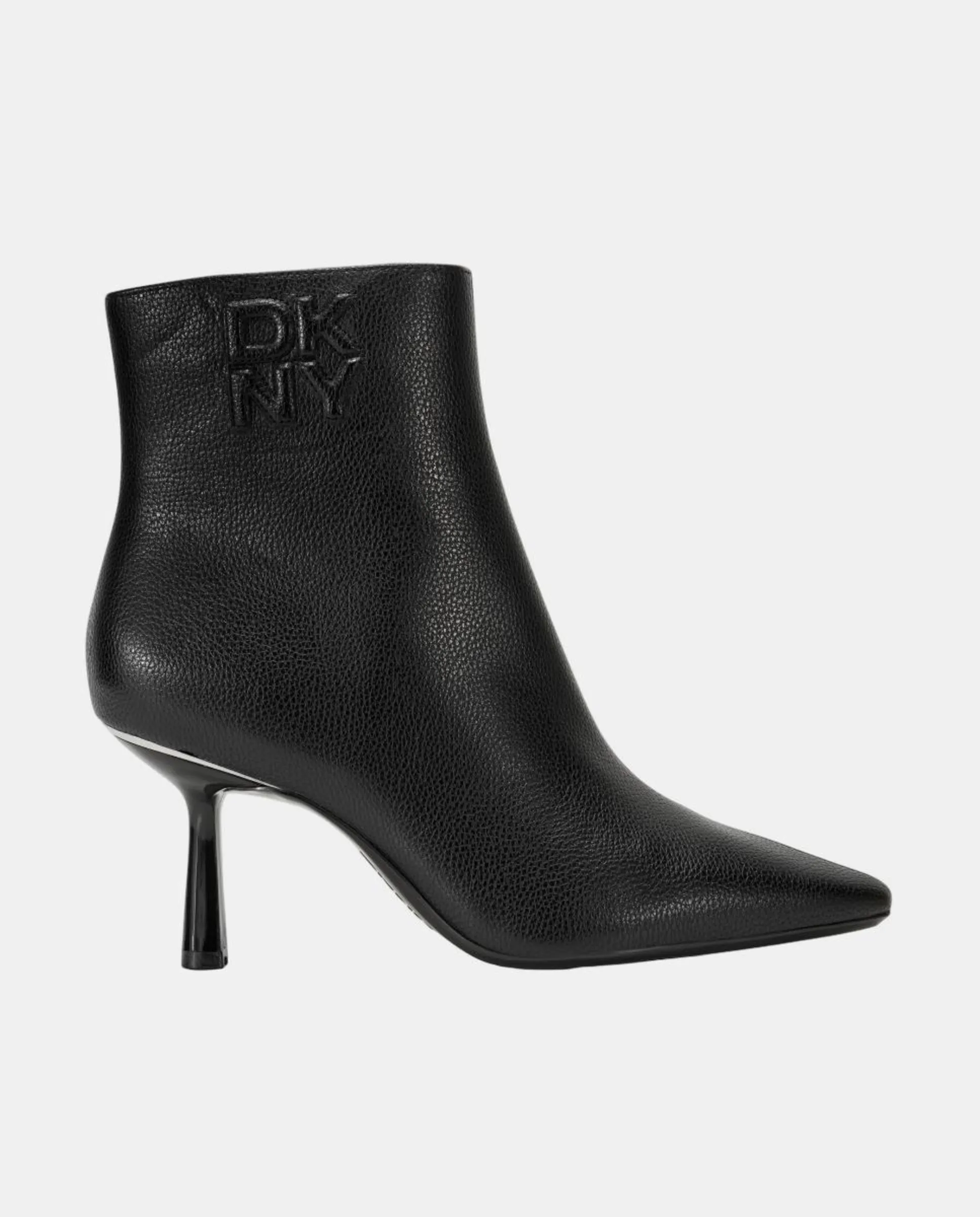 Женские ботинки на каблуке из кожи Dkny, черный