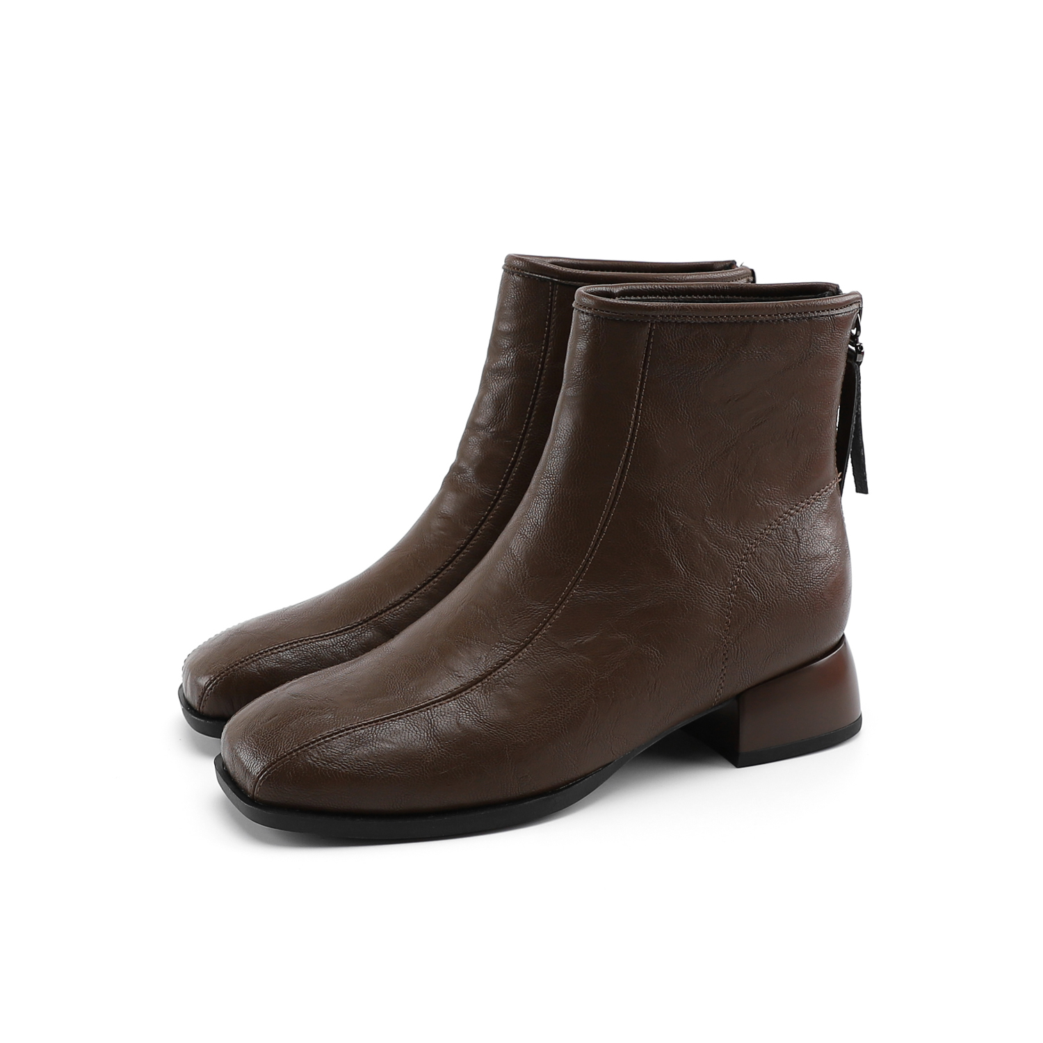 JOSINY Черно-коричневые женские ботильоны Brown, цвет Brown — фото 2