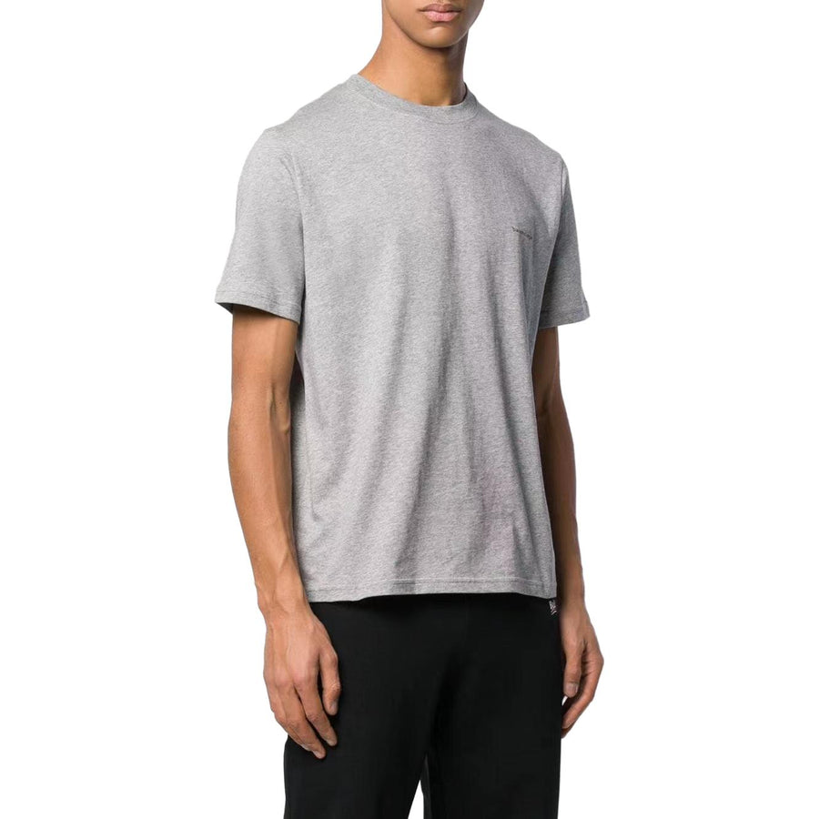 Футболка Balenciaga Small Logo Print Cotton T-Shirt 'Grey', серый — фото 4