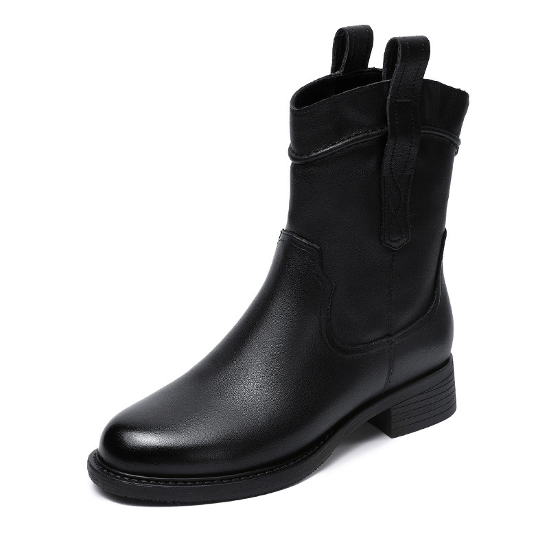 Ботильоны женские 4 см Devanro, Black Unlined