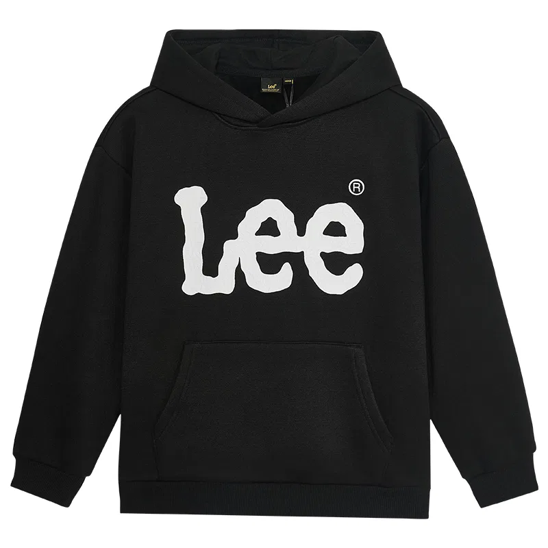 Детская толстовка с капюшоном утепленная LEE KIDS черная