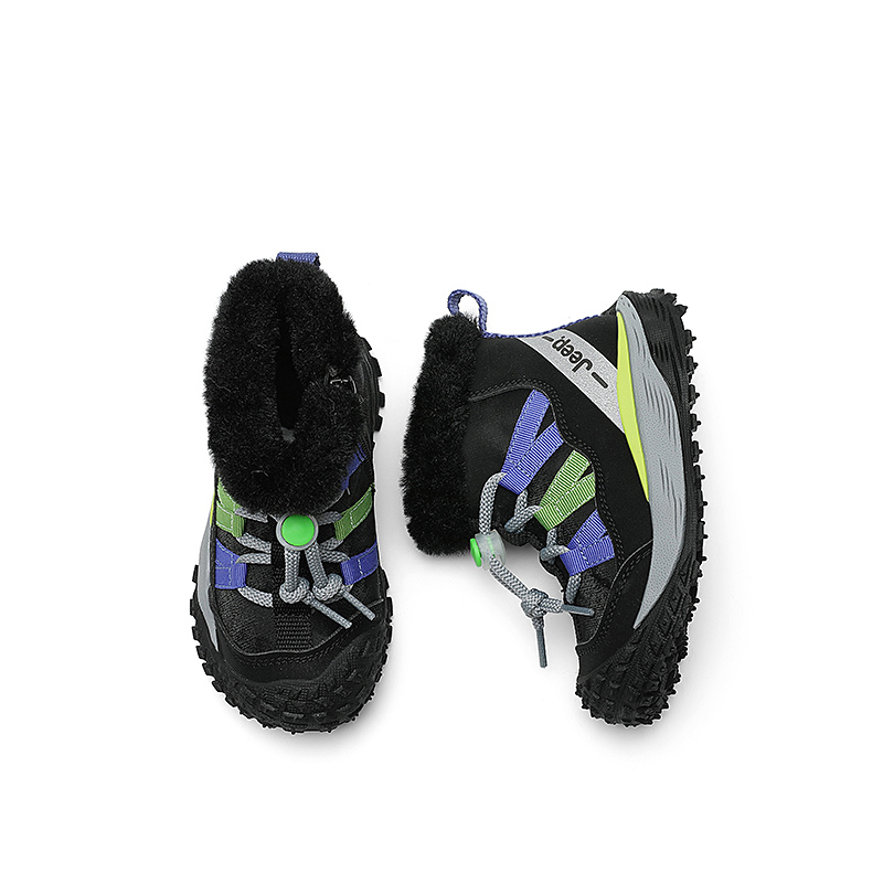 Высокие детские ботинки Apple Green, Obsidian Black Kids' Jeep, Apple Green/Obsidian Black — плотный хлопок — фото 3