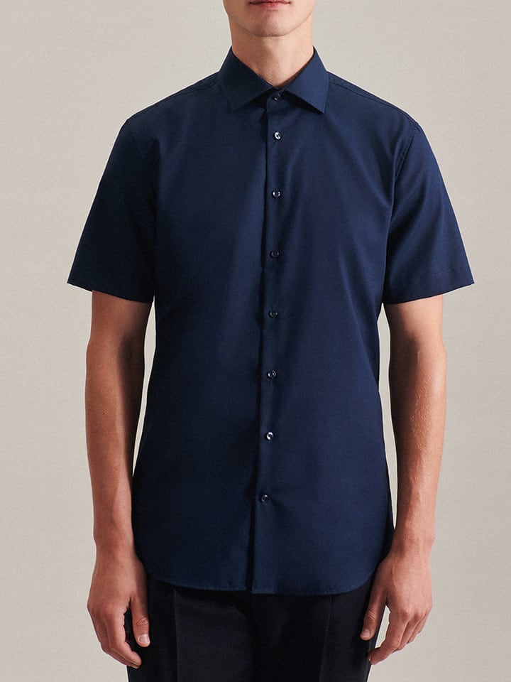 

Seidensticker Рубашка - приталенный крой - темно-синего цвета