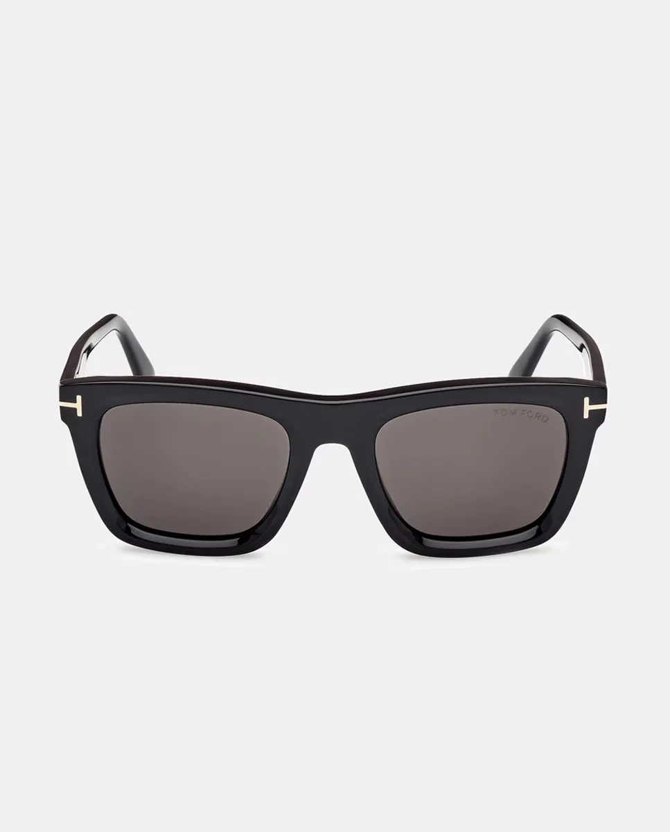 

Мужские квадратные солнцезащитные очки из ацетата Tom Ford, чёрный