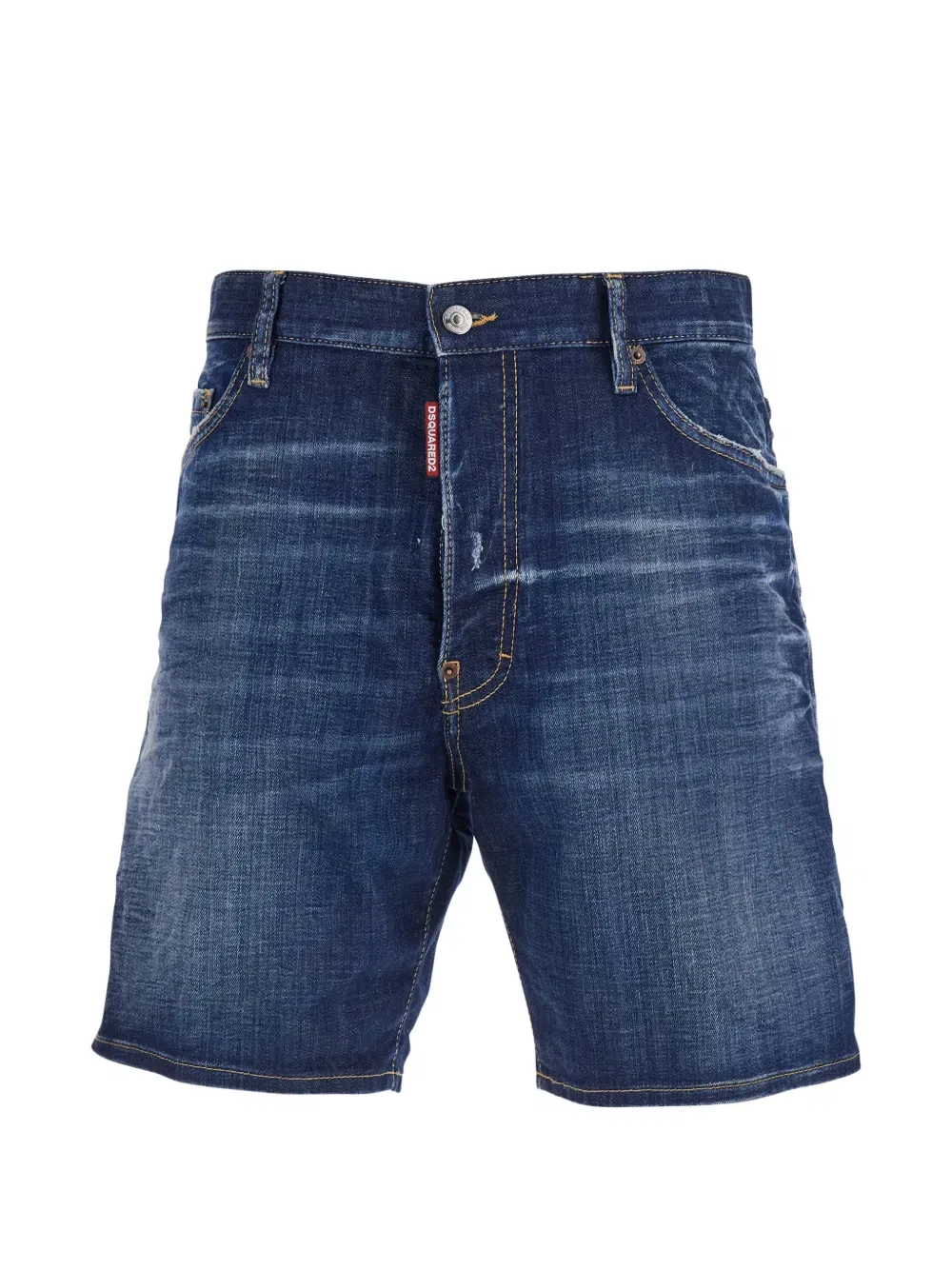 Потертые джинсовые шорты Dsquared2, синий