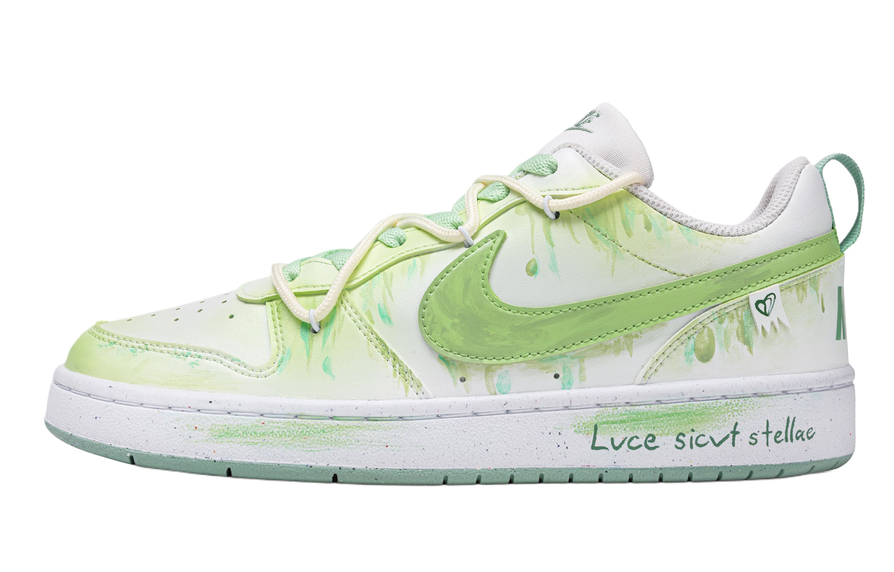 

Низкие детские кроссовки для скейтбординга Court Borough Monet Impression для подростков Nike, зеленый