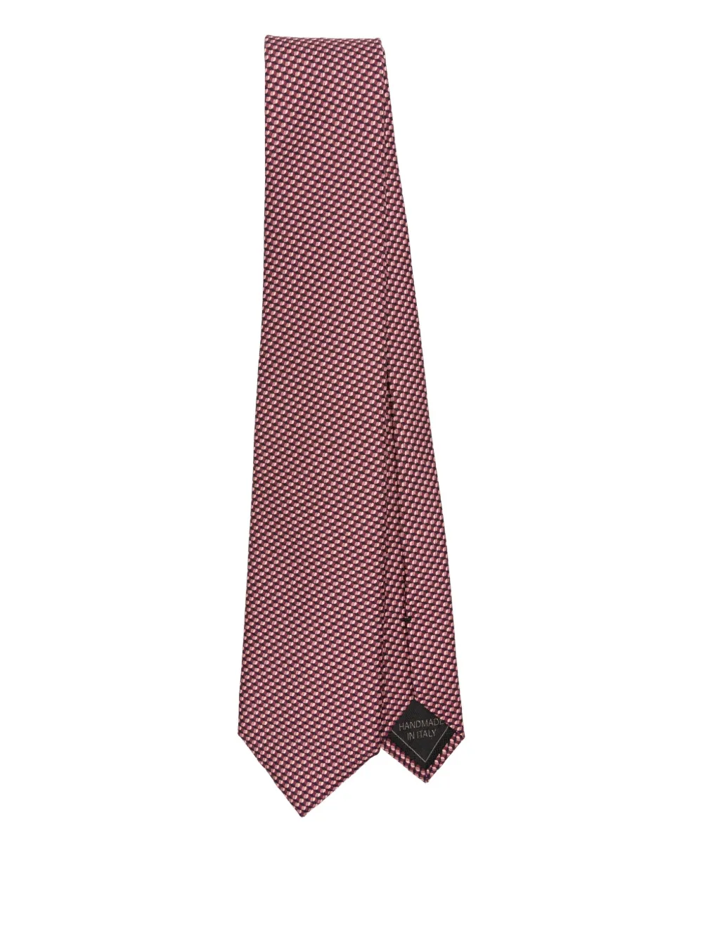 

Шелковый галстук с геометрическим узором Brioni, красный