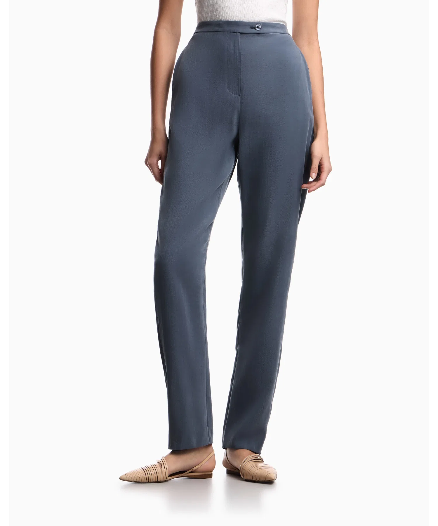[Emporio Armani] Брюки из модальной саржи с эффектом потертости