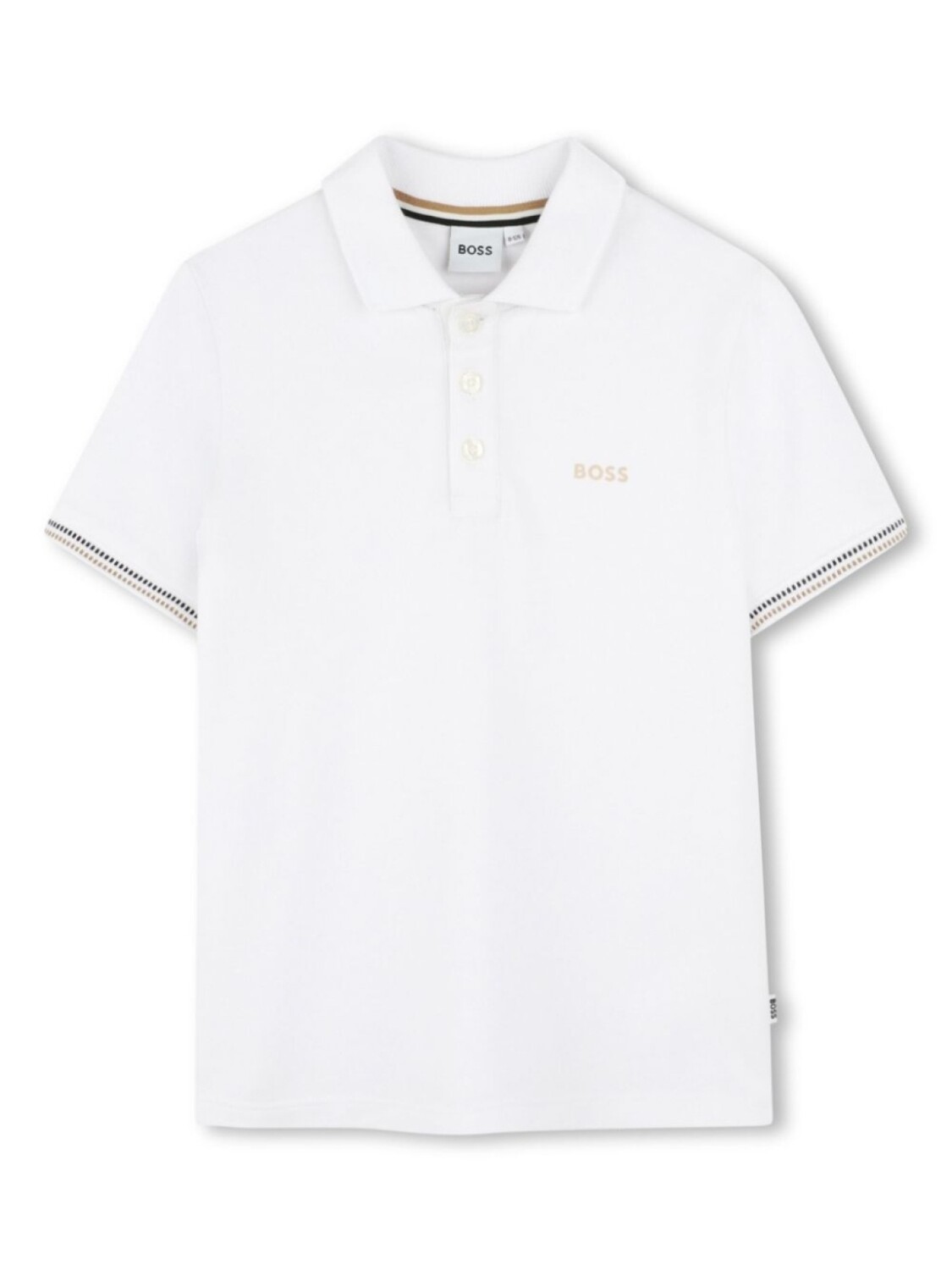 

Рубашка поло с логотипом BOSS Kidswear, белый