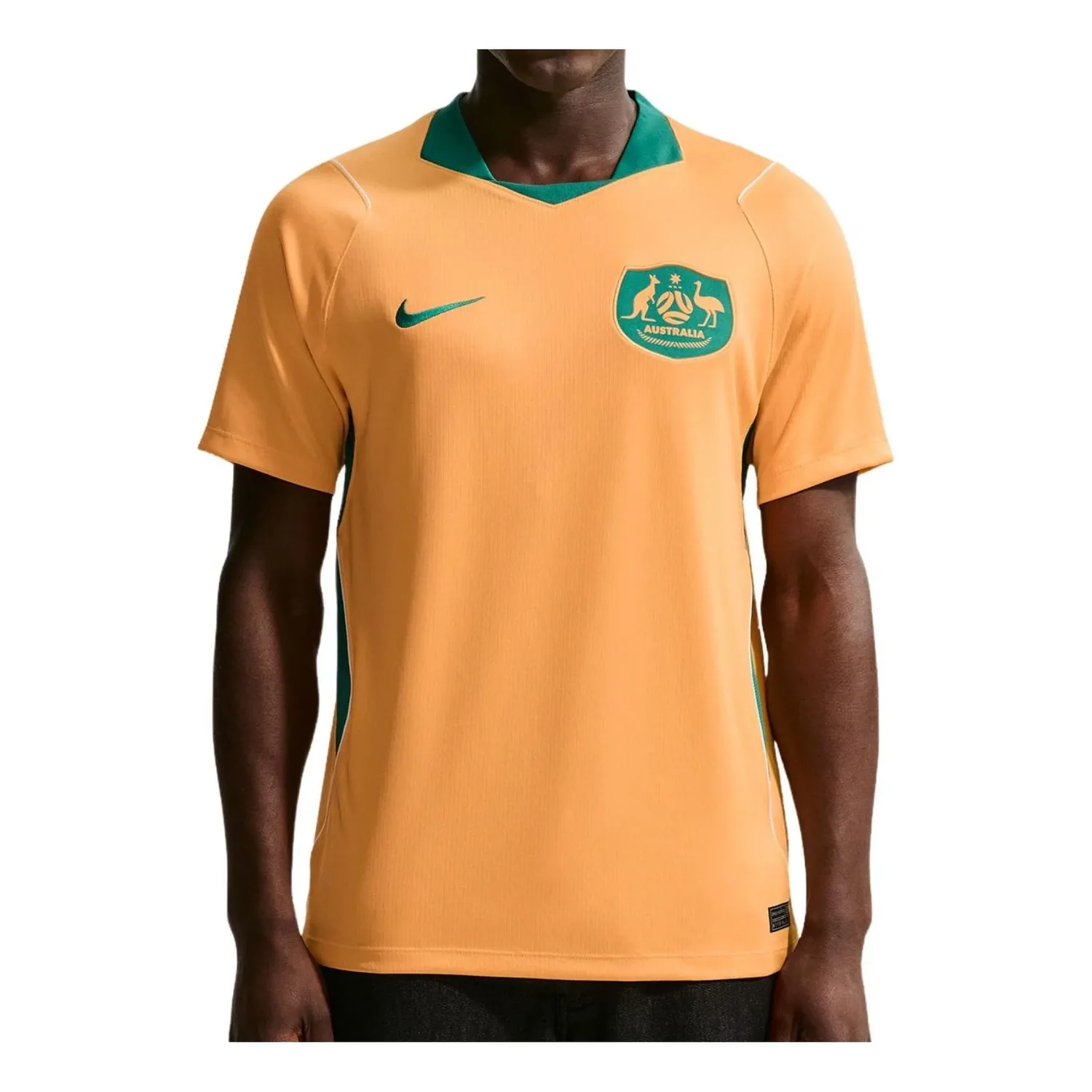Домашняя футболка Nike Australia 2026 Stadium Home Jersey 'Sport Gold Mystic Green Sail'