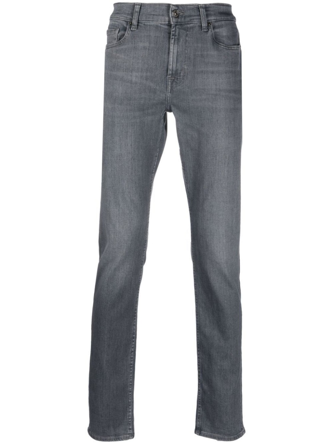 

7 For All Mankind узкие джинсы средней посадки, серый