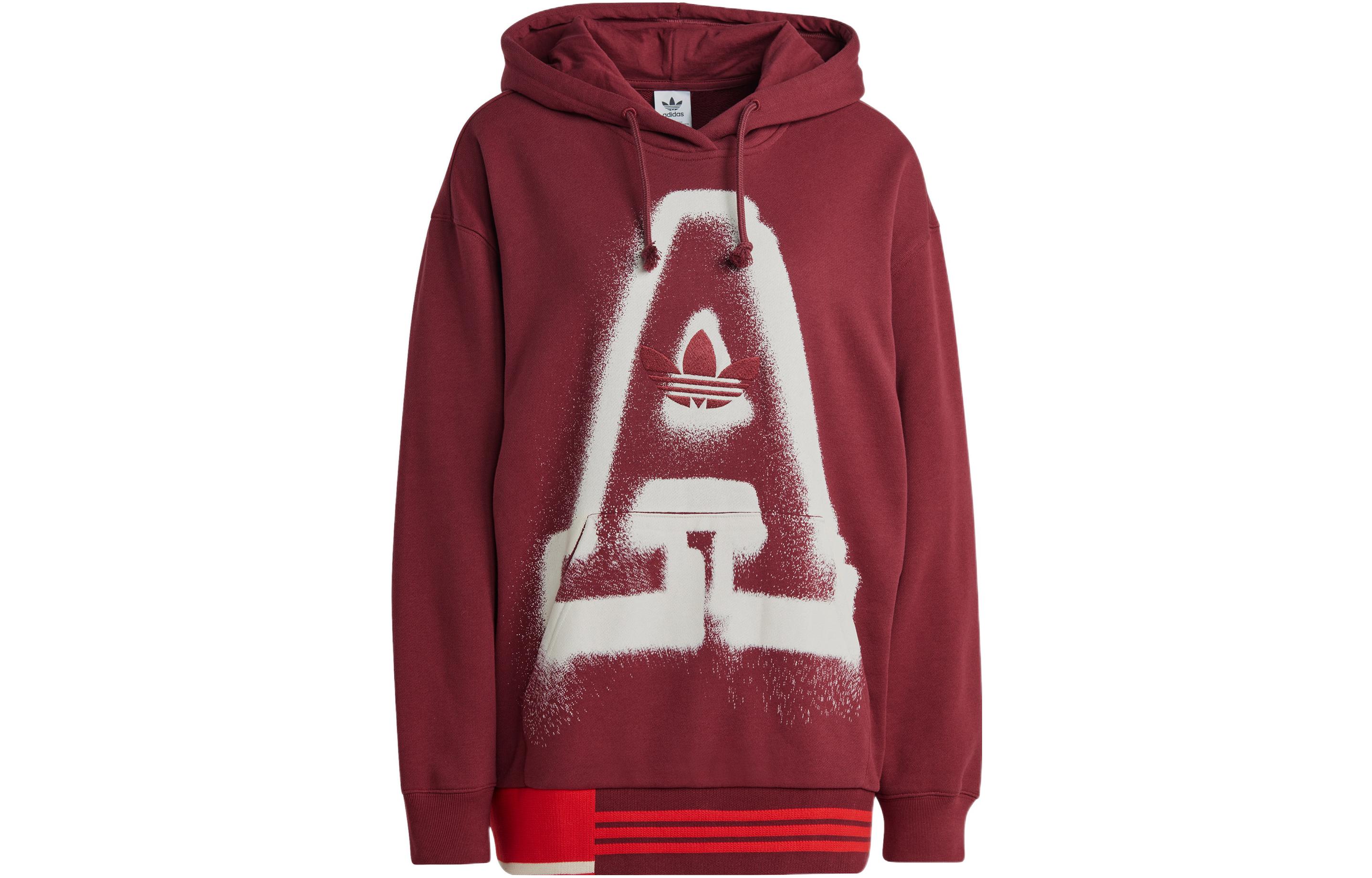 Свитшот женский Adidas Originals, темно-красный — фото 3