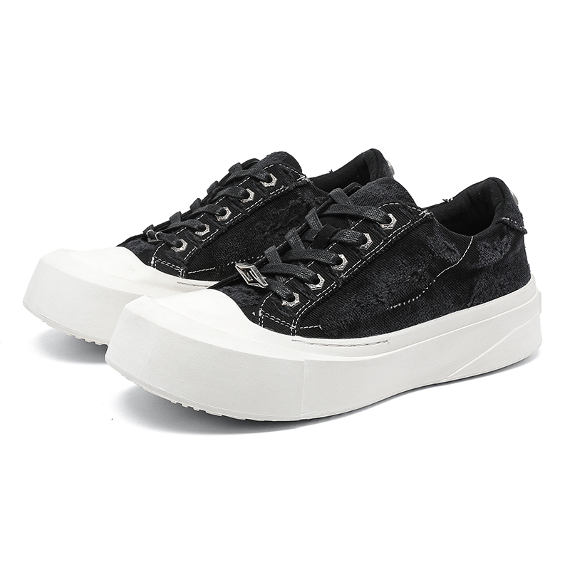 

PAVEA Кроссовки для скейтбординга Curved Moon Collection Low Top мужские черные выстиранные, цвет Washed Black