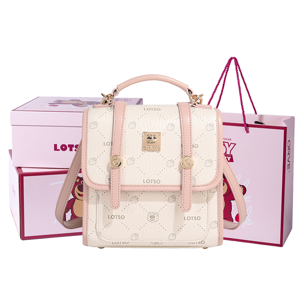 

Disney Сумка через плечо Lotso из искусственной кожи, кроссбоди, женская сумка 2 в 1, рюкзак, мультиколор