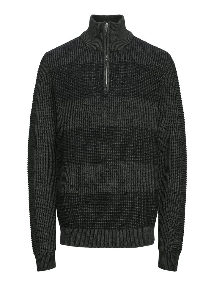 

Пуловер Jack & Jones Pullover 'Hugo Zip', черный