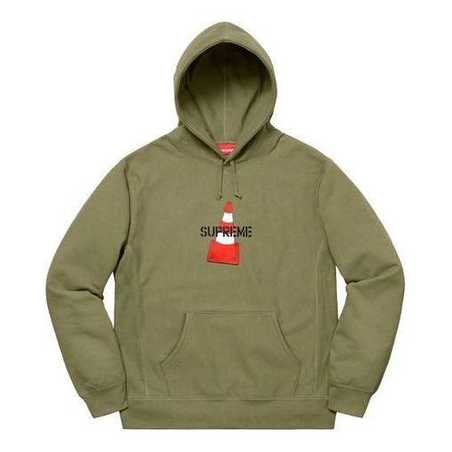 

Толстовка fw19 week 1 cone hooded sweatshirt 'green' Supreme, зеленый