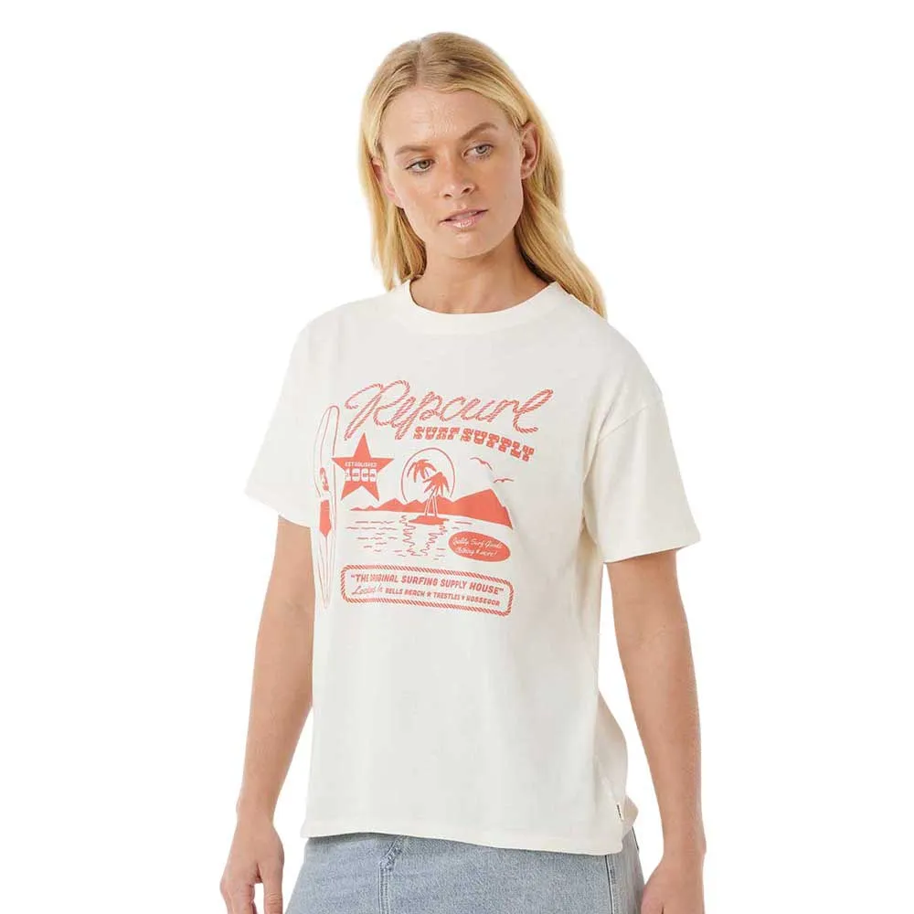 

Футболка с коротким рукавом Rip Curl Surf Supply Relaxed, белый