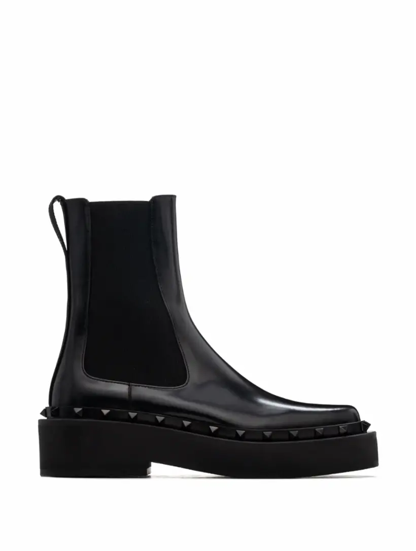 

Кожаные ботинки челси Rockstud Valentino Garavani, черный