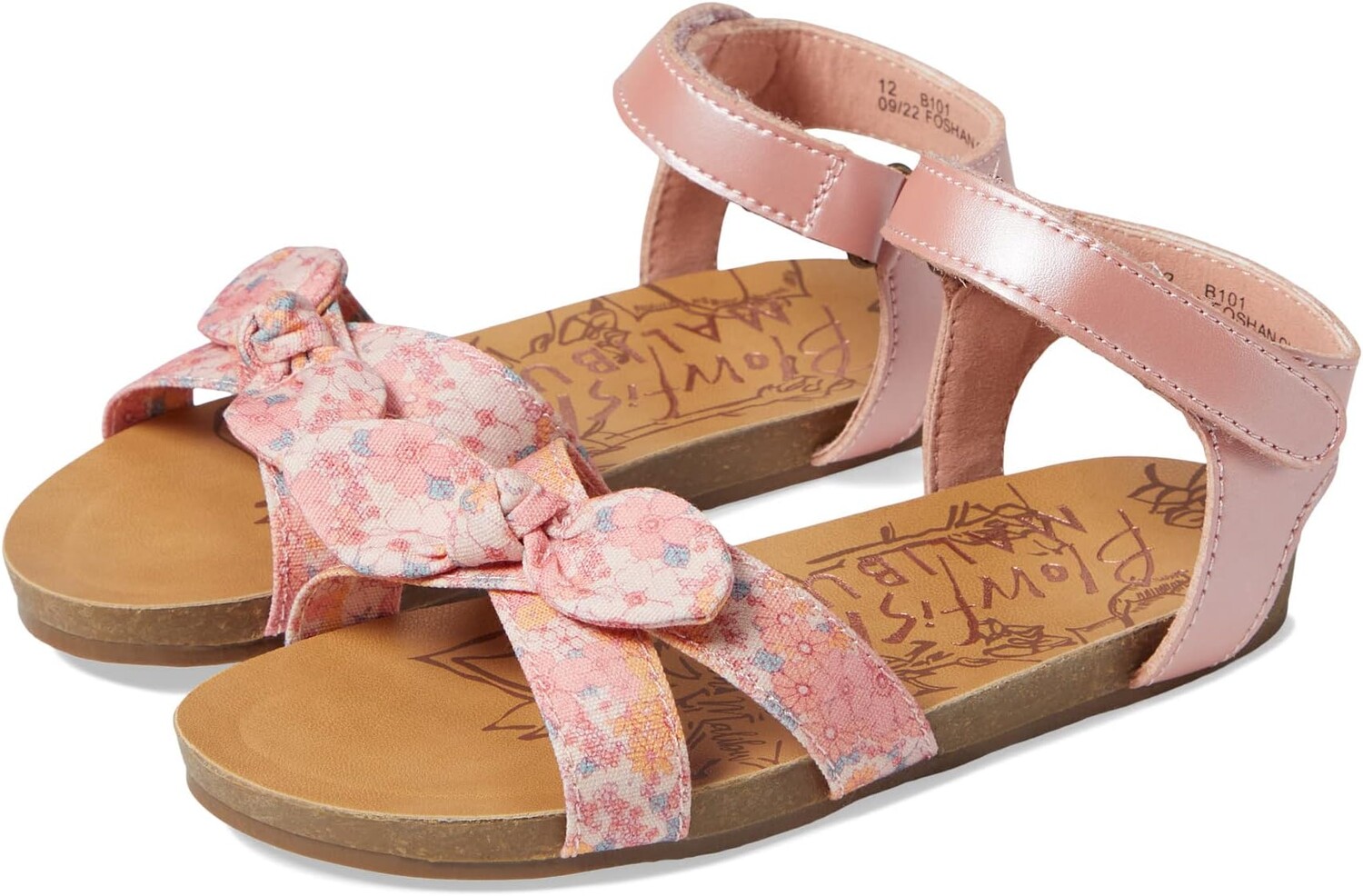 

Сандалии на плоской подошве Gracelynn-T Blowfish Malibu, цвет Pink Amelia/Rose Gold Die Cut