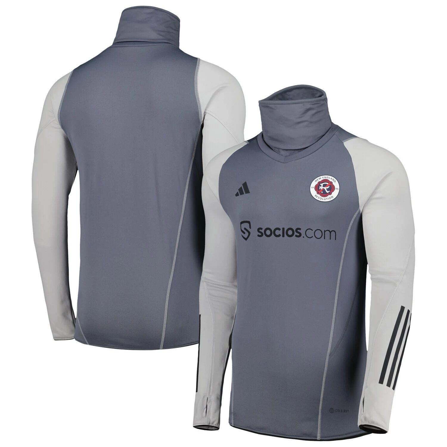 

Мужской серый теплый топ реглан New England Revolution COLD.RDY adidas