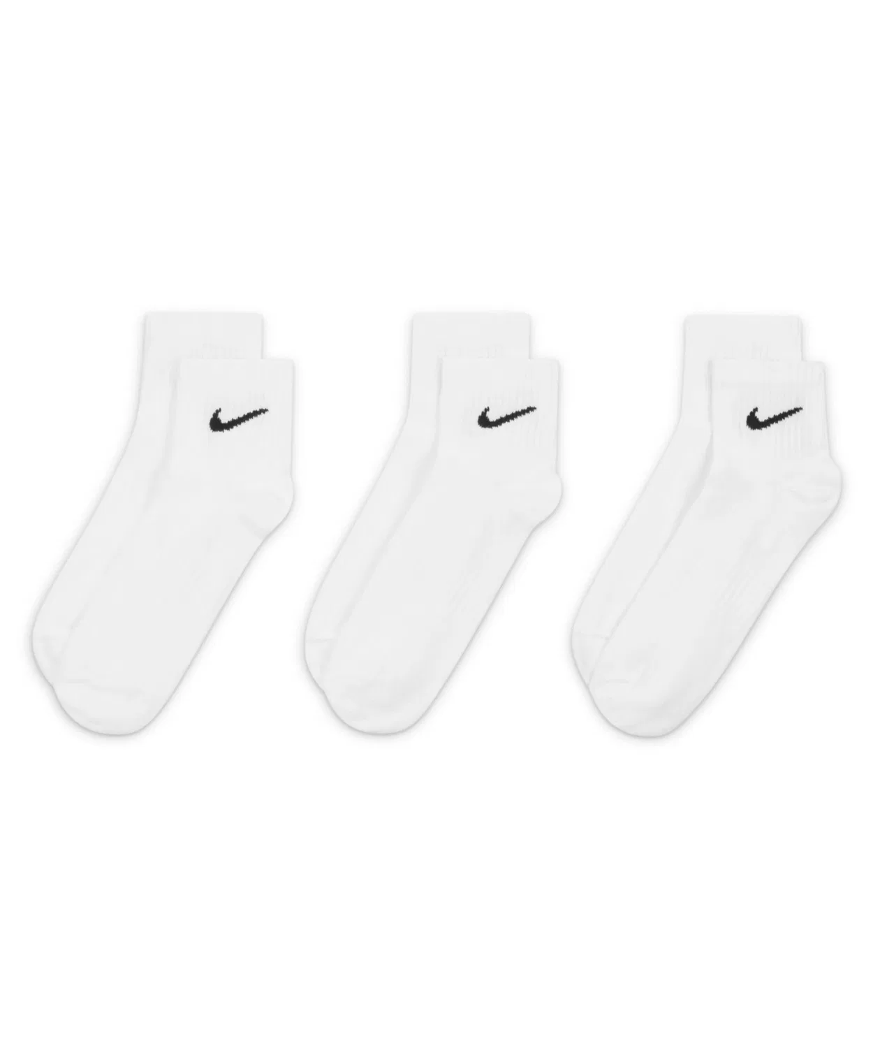 Носки тренировочные Nike Everyday Lightweight Ankle (3 пары) белые — фото 3