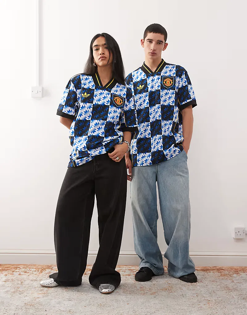 Футболка Adidas Performance Football Manchester United в стиле lifestyle, синий