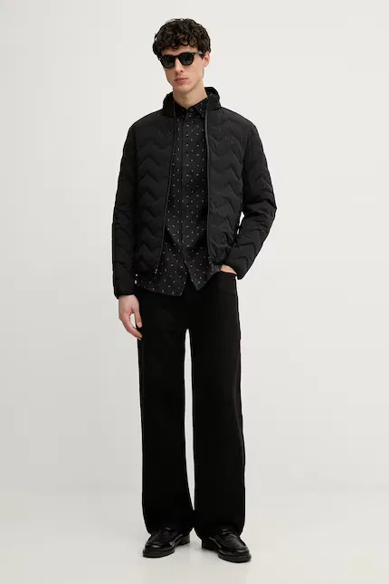 Рубашка из лиоцелла Emporio Armani, черный — фото 2