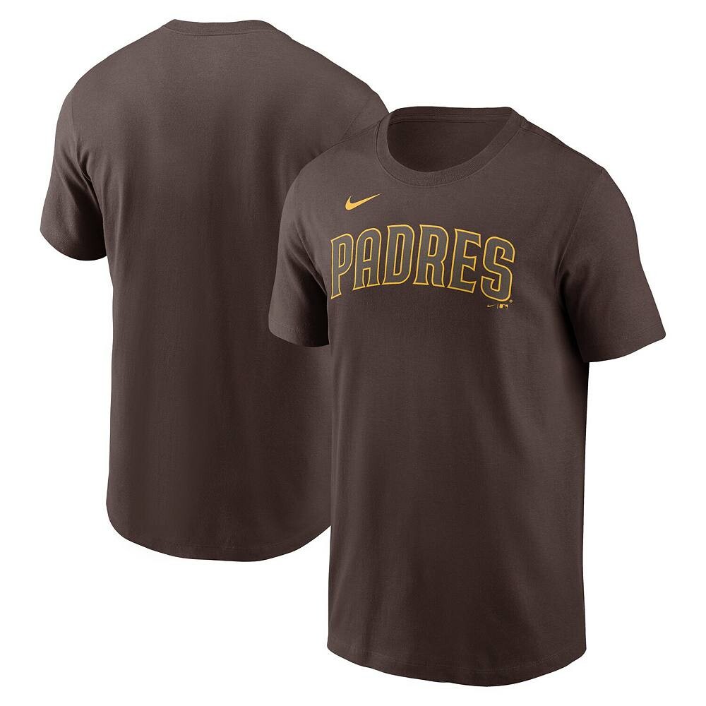

Мужская коричневая футболка Nike San Diego Padres Fuse с надписью, цвет Pad Brown