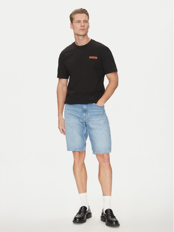 Футболка обычного кроя Overlay Print K10K114158 Calvin Klein, черный — фото 2