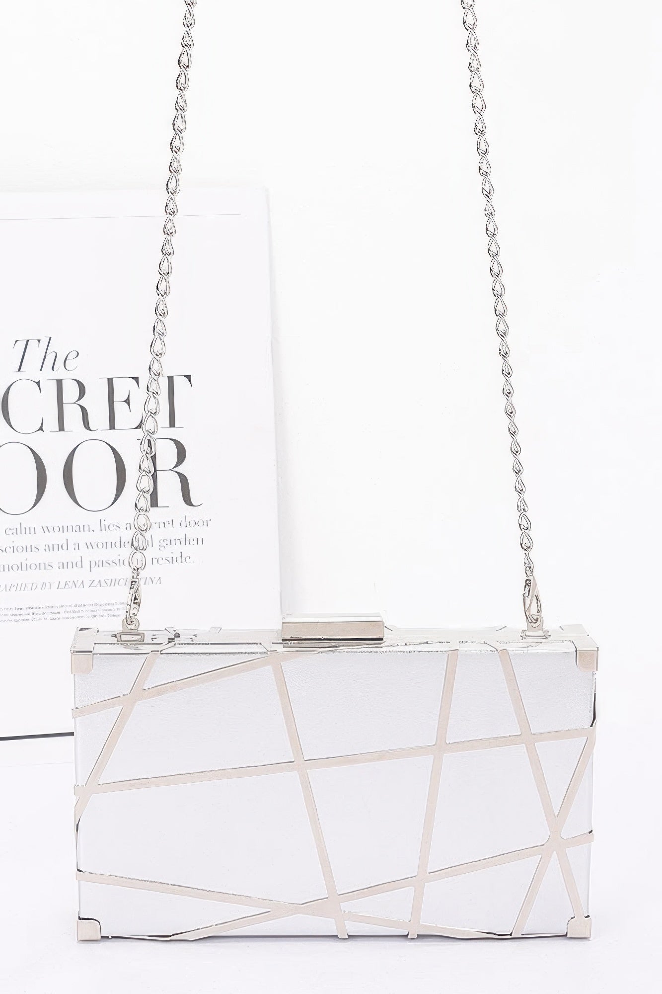 

Женская металлическая сумочка-клатч FASHNZFAB, серебряный