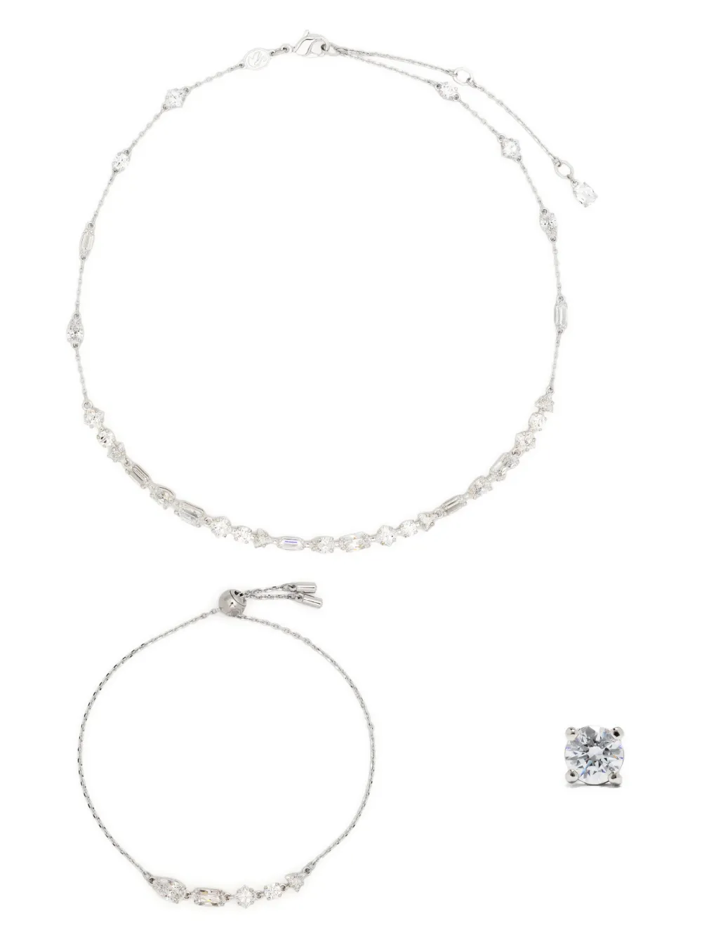 

Комплект украшений Mesmera с кристаллами Swarovski, серебяный