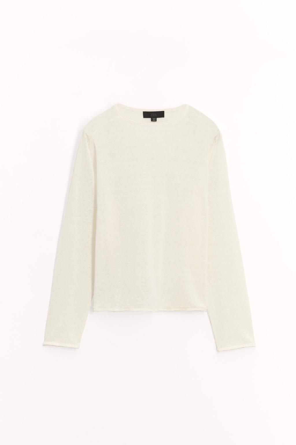 

Свитер из льняной смеси ZARA, экрю