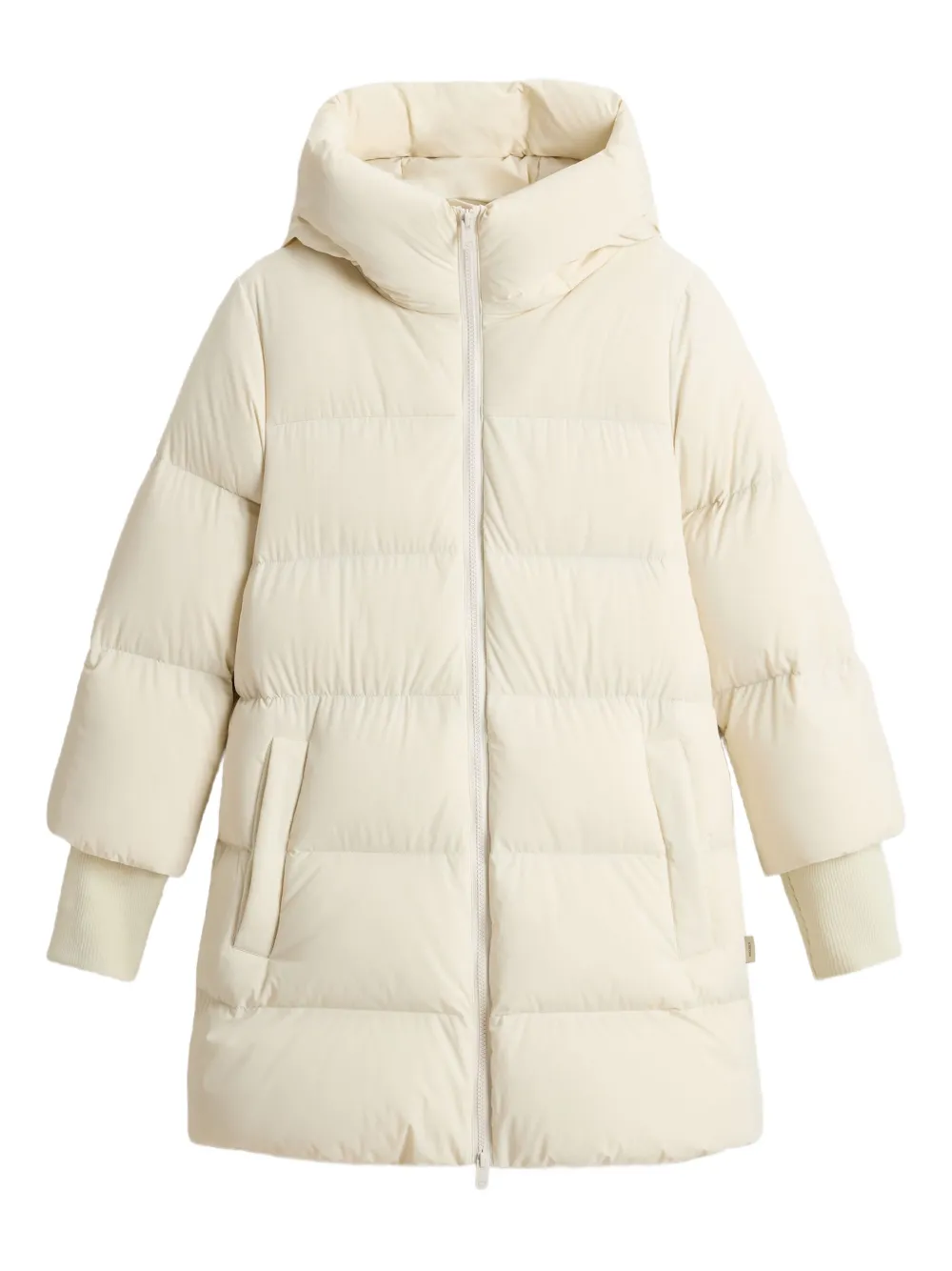 

Пальто оверсайз с капюшоном WOOLRICH, белый