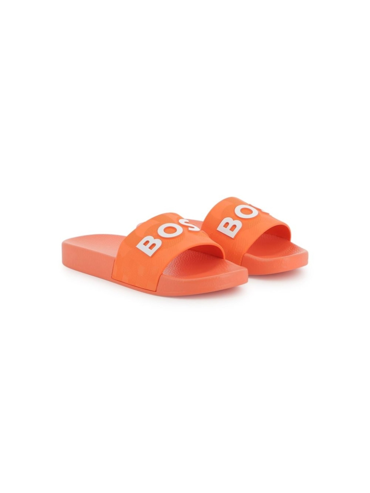 

BOSS Kidswear шлепанцы с логотипом, оранжевый