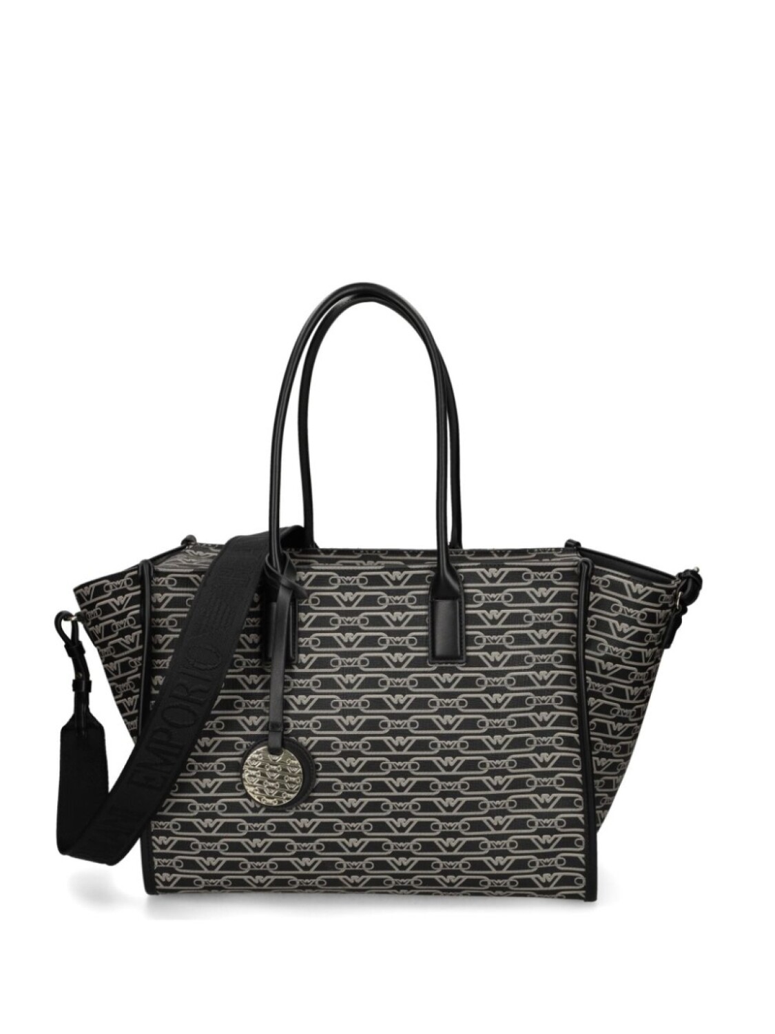 

Emporio Armani сумка-шоппер с жаккардовым логотипом, черный