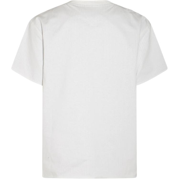 Двухслойная полосатая футболка Crewneck Bottega Veneta, белый — фото 4