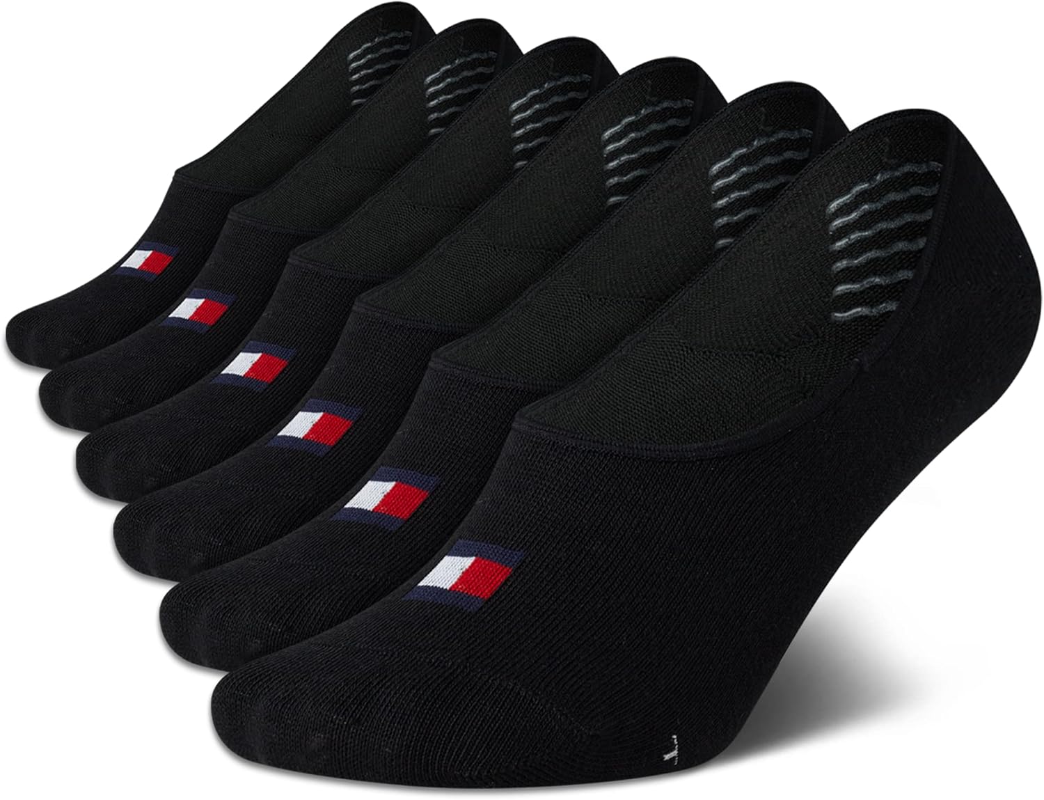 

Женские носки Tommy Hilfiger, непромокаемые, 6 пар, мягкие, эластичные, с низкой посадкой, с нескользящей пяткой (размер: 4-10), Black Logo Multi