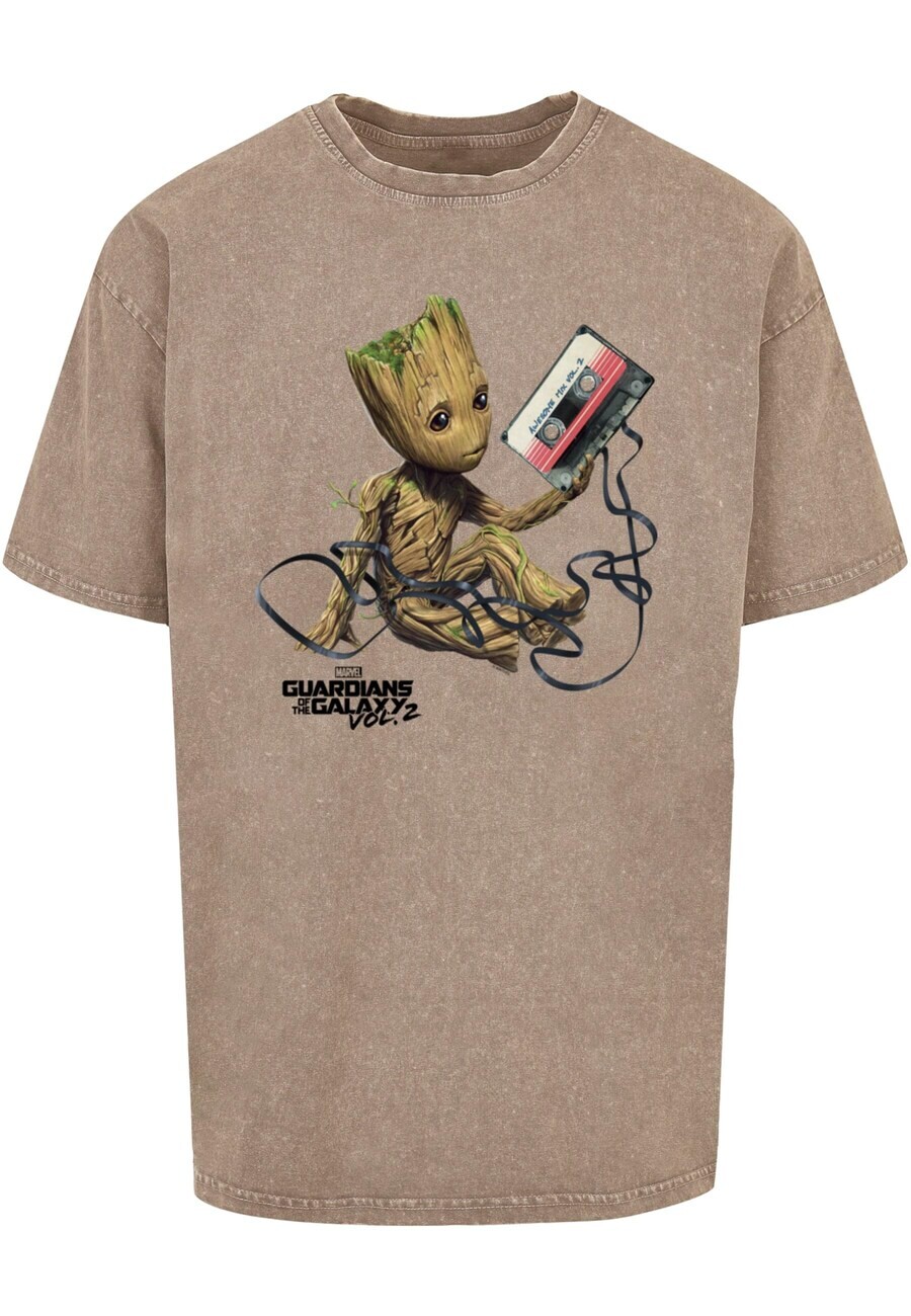 

Футболка ABSOLUTE CULT Guardians Of The Galaxy Vol2 - Groot Tape, цвет mottled brown