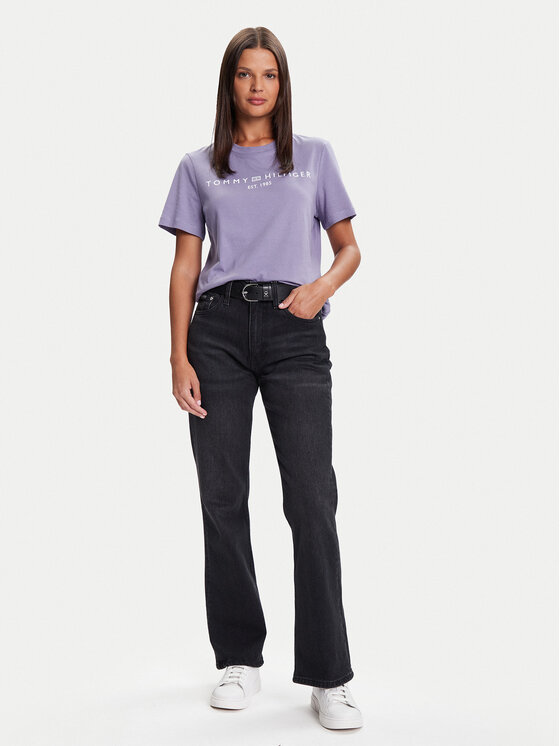 Футболка regular fit WW0WW40276 Tommy Hilfiger, фиолетовый — фото 2
