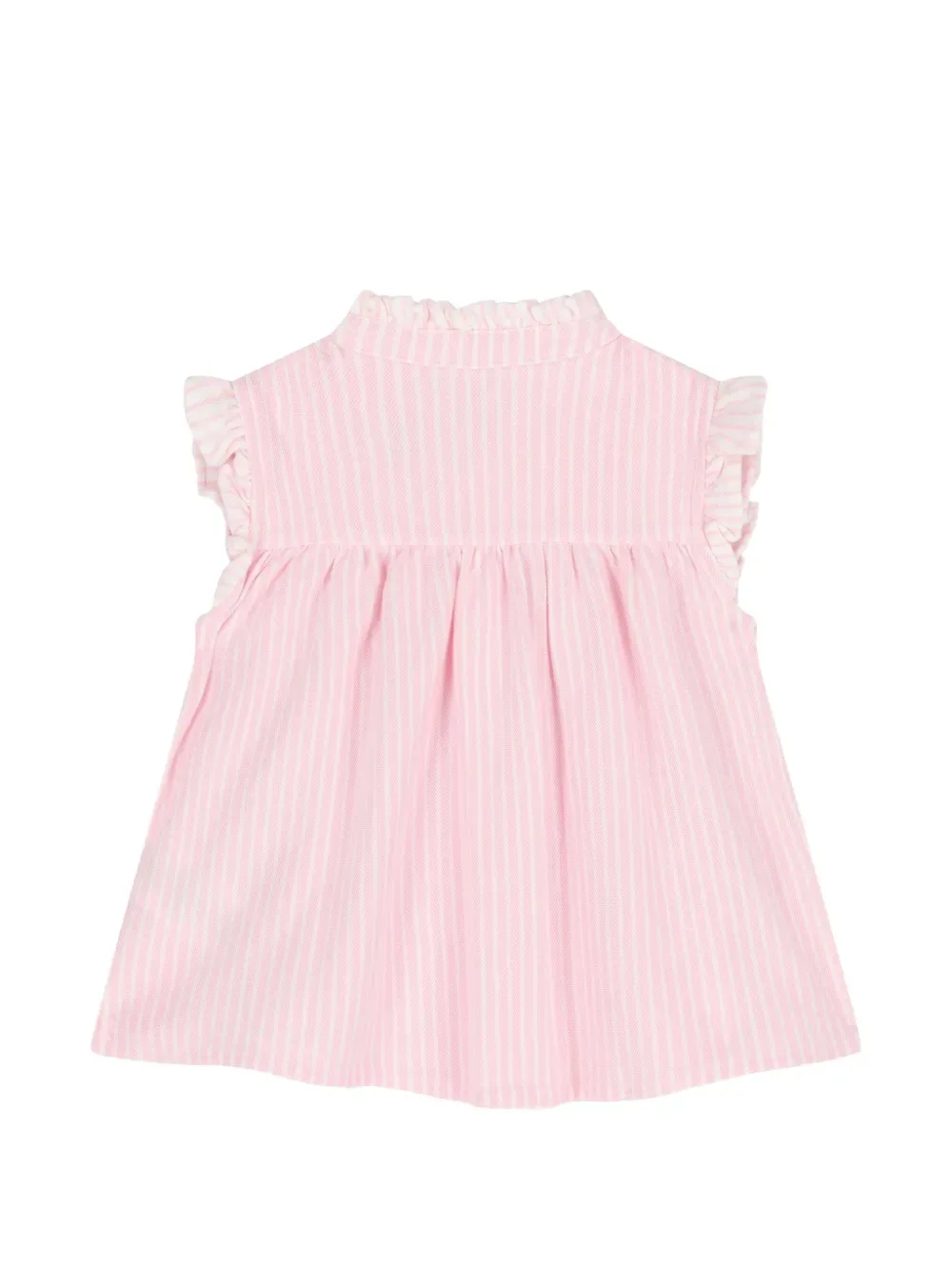 Комплект с шортами в полоску и оборками POLO RALPH LAUREN KIDS, розовый — фото 4