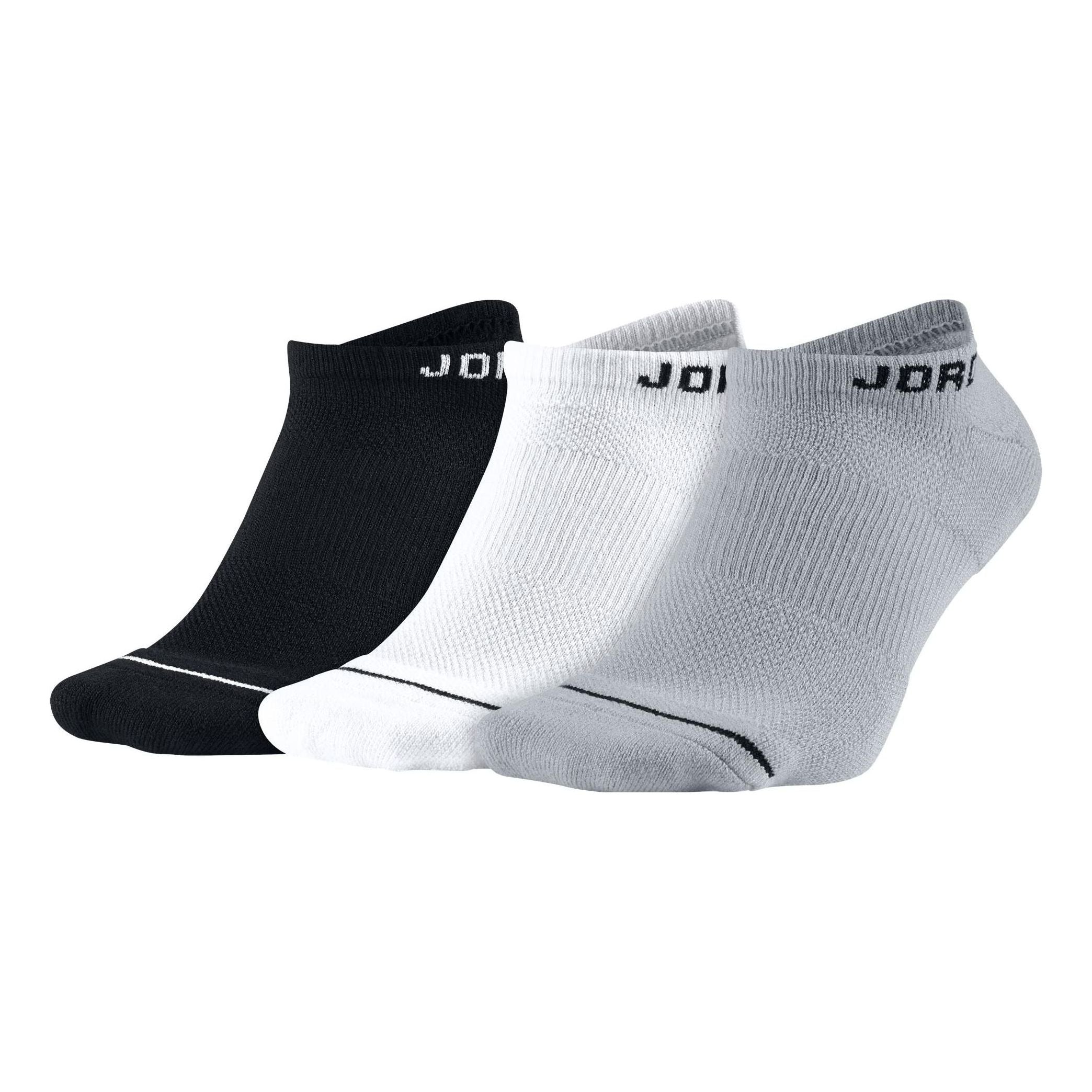 

Носки Men's Air Jordan Solid Color Logo Jacquard Socks 3 Pairs Black / Gray / White SX5546-018