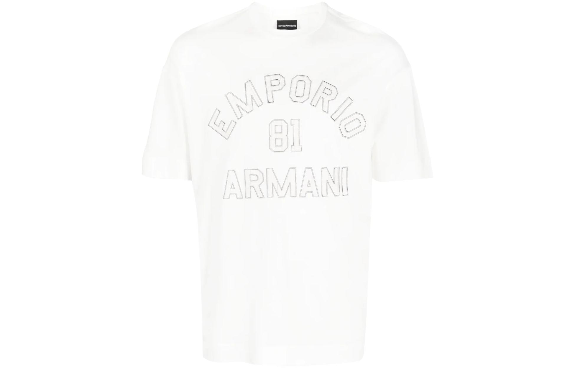 EMPORIO ARMANI Белая футболка мужская SS23 — фото 3