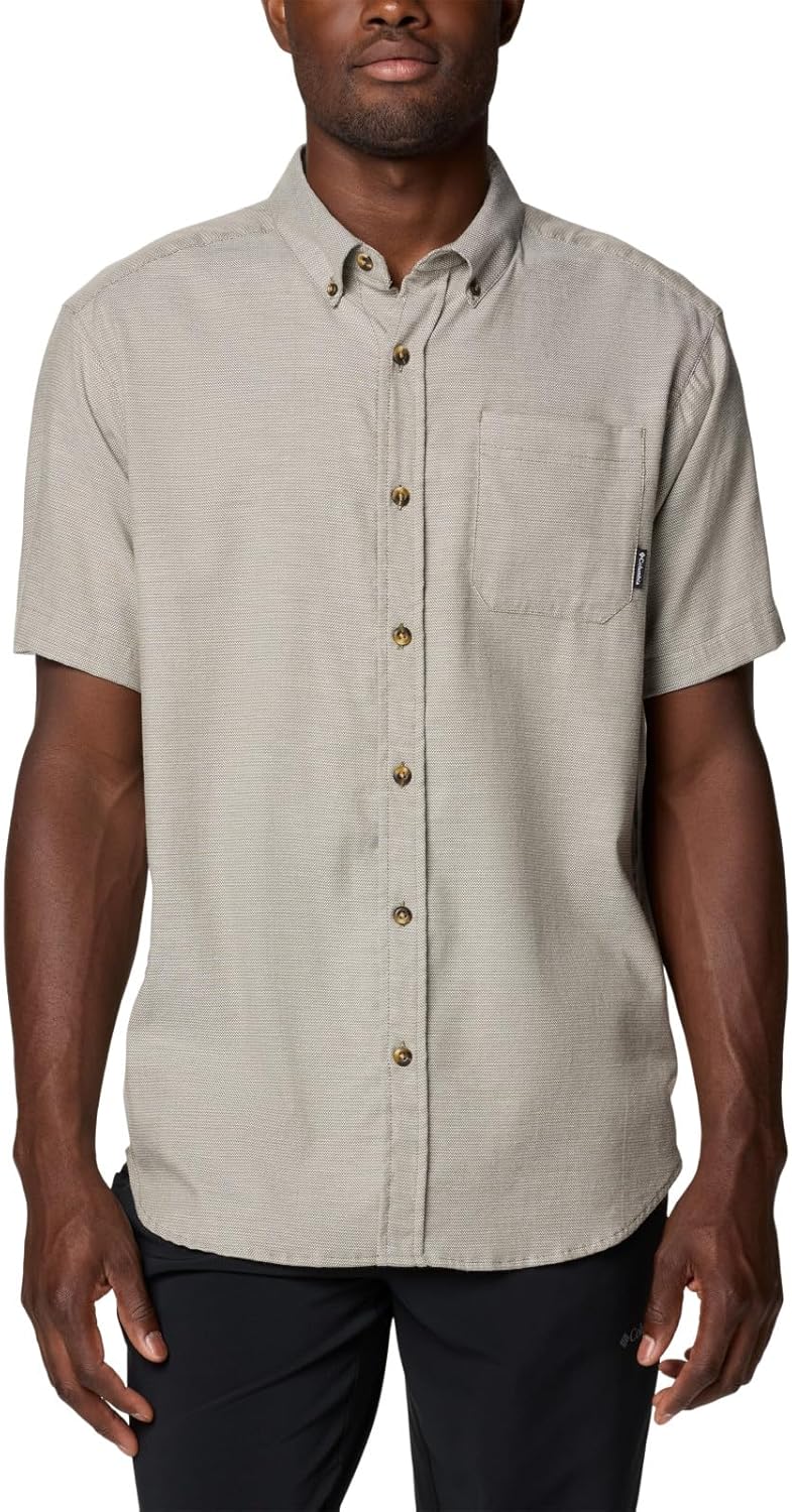 

Columbia мужская рубашка Rapid Rivers II с коротким рукавом, Stone Green Oxford