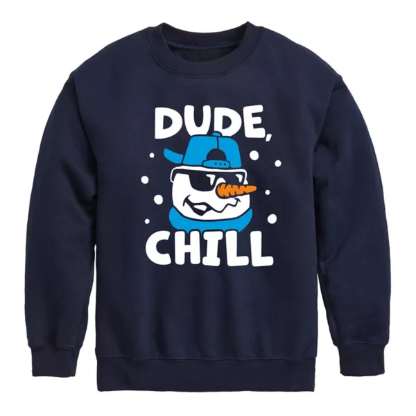 

Мальчики 8-20 уютная флисовая толстовка Dude Chill Crew Licensed Character, синий