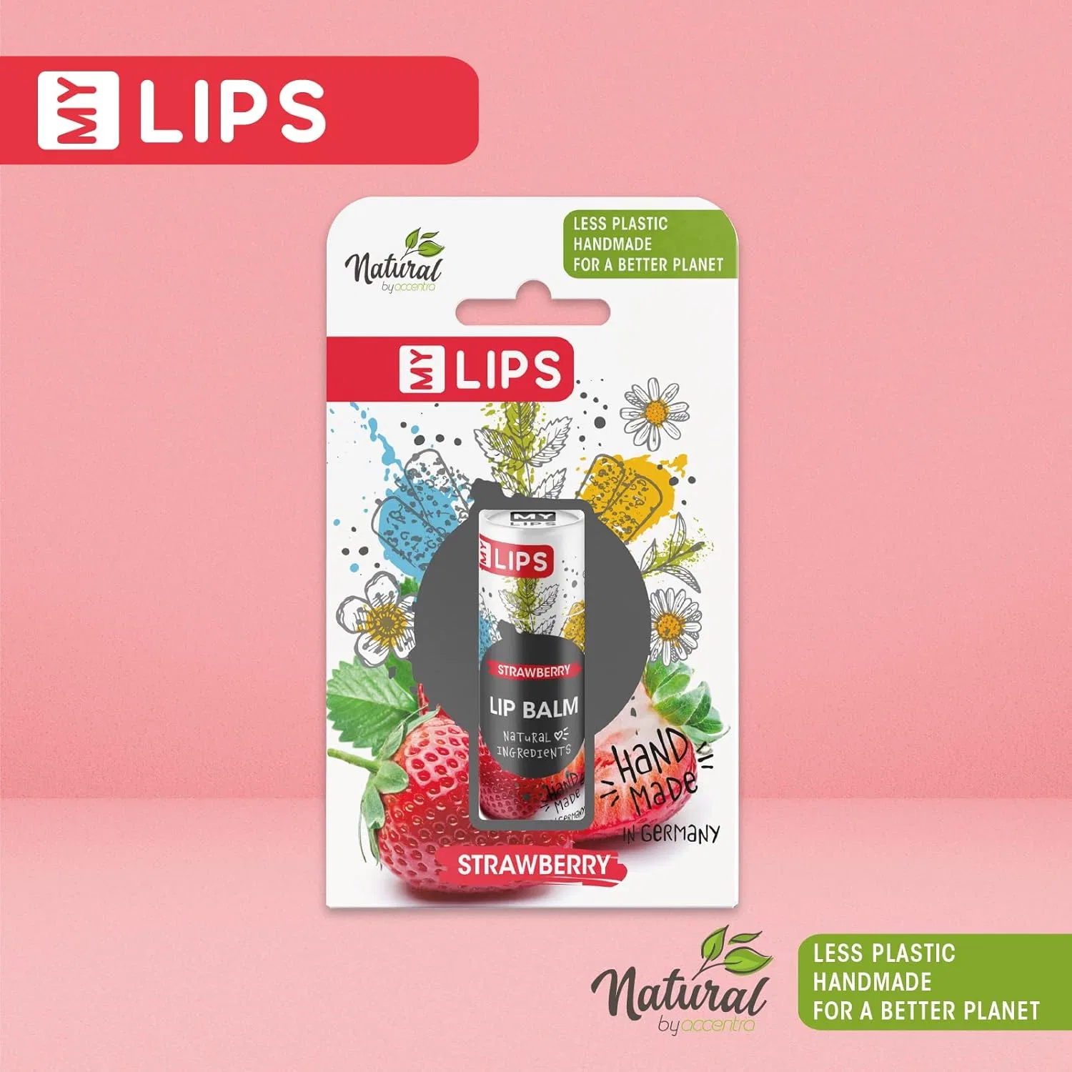 Натуральный бальзам для губ «My Lips» от Accentra с ароматом клубники Accentra — фото 2