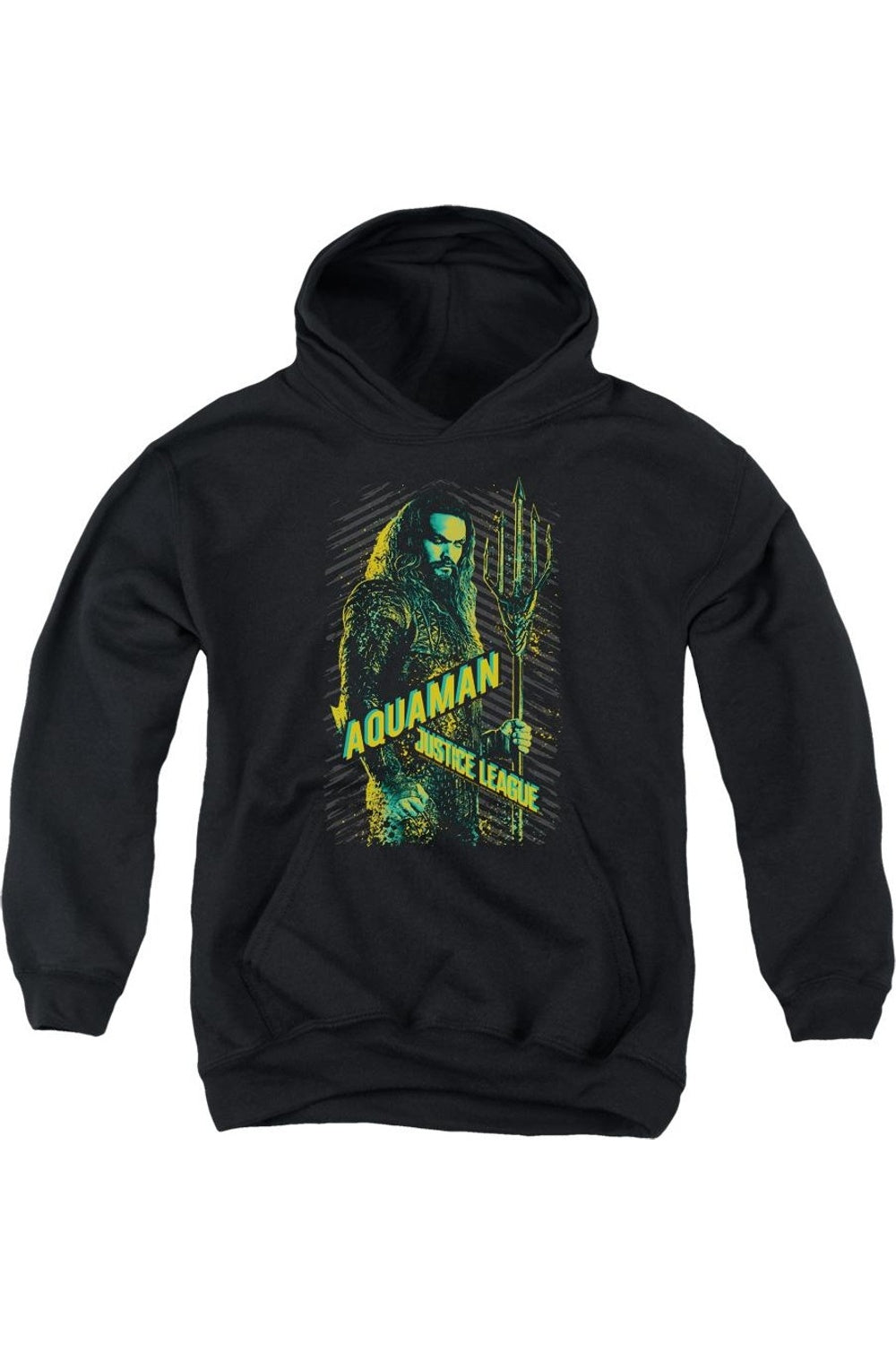 

Толстовка с капюшоном Aquaman из фильма "Лига справедливости" для подростков Gildan, черный