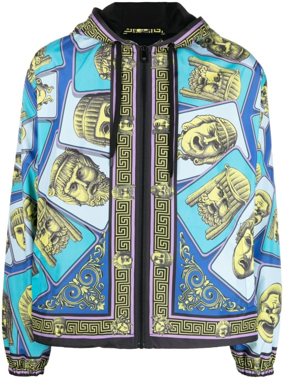 

Versace куртка на молнии с принтом, синий