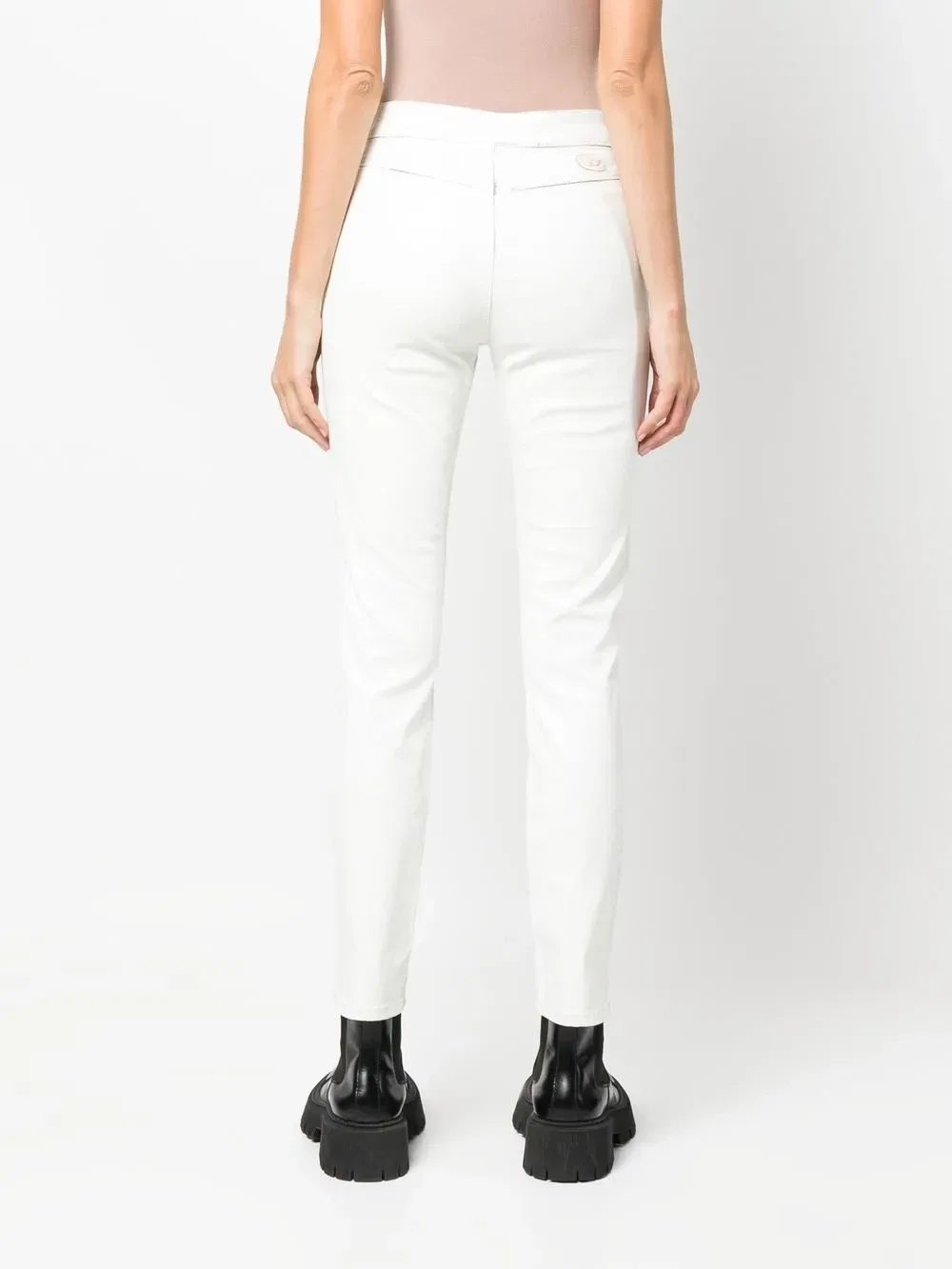 Узкие джинсы - D-Tail Track Denim Joggjeans DIESEL, белый — фото 4